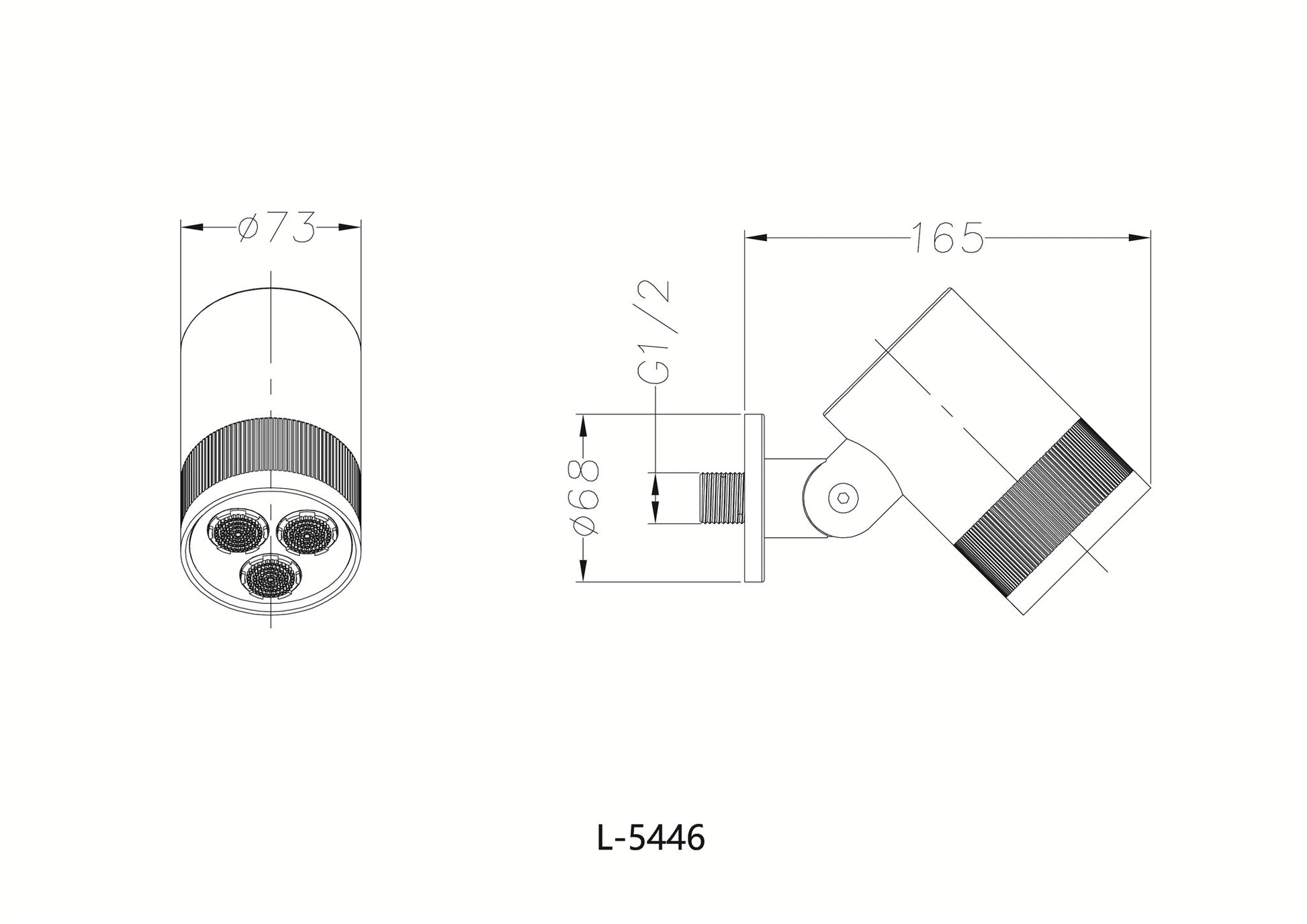 DESZCZOWNICA  AXIS NICKEL BRUSHED OD MOBI GD1450NI