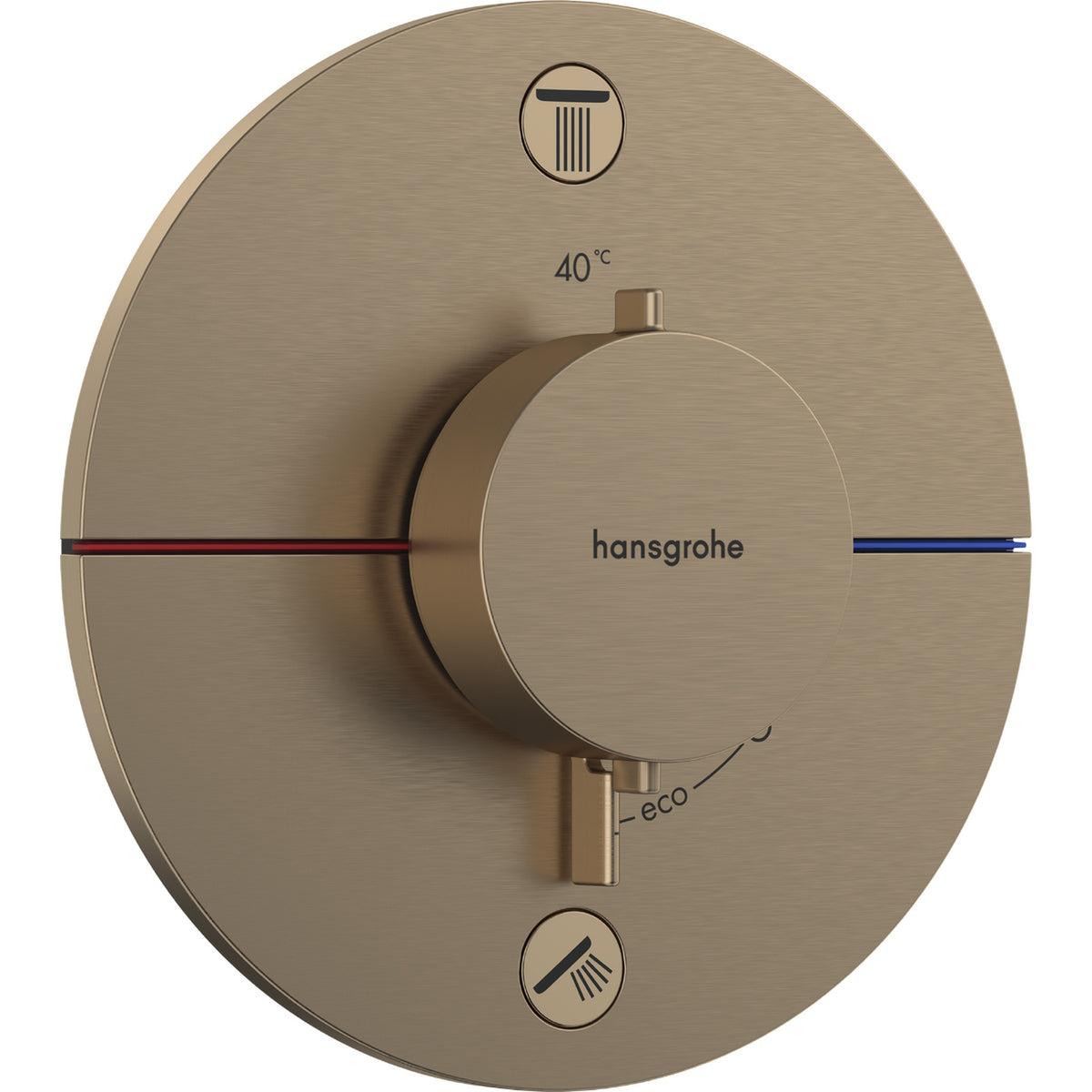 ZESTAW NATRYSKOWY TERMOSTATYCZNY PODTYNKOWY SHOWERSELECT COMFORT S BRĄZOWY OD HANSGROHE 15554140
