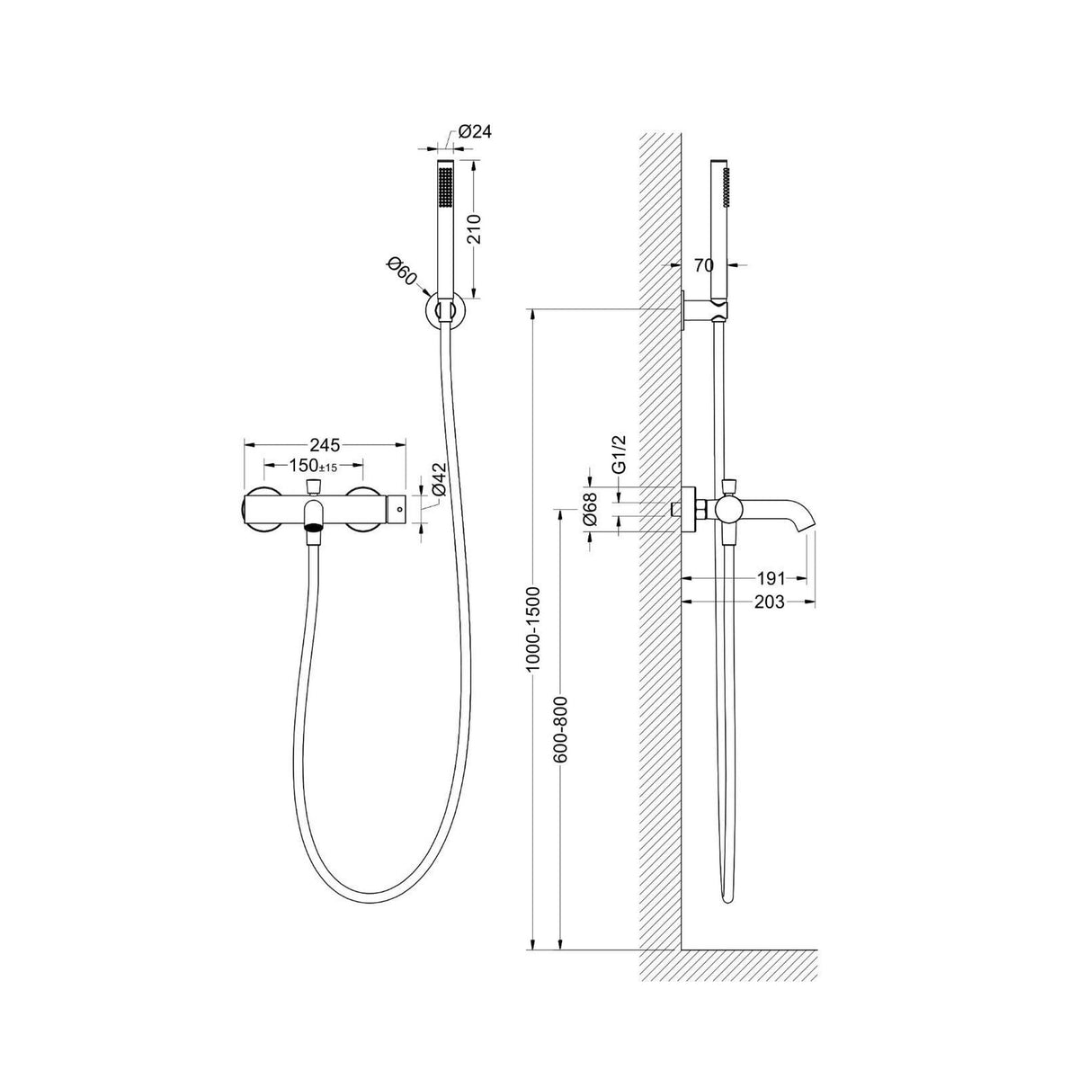 ZESTAW WANNOWY  NORTHERN OD MOBI NZW4224BB