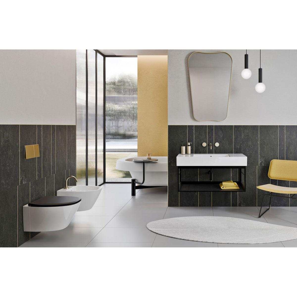 UMYWALKA PODWIESZANA/NABLATOWA KUBE X WHITE GLOSSY OD GSI 9451111
