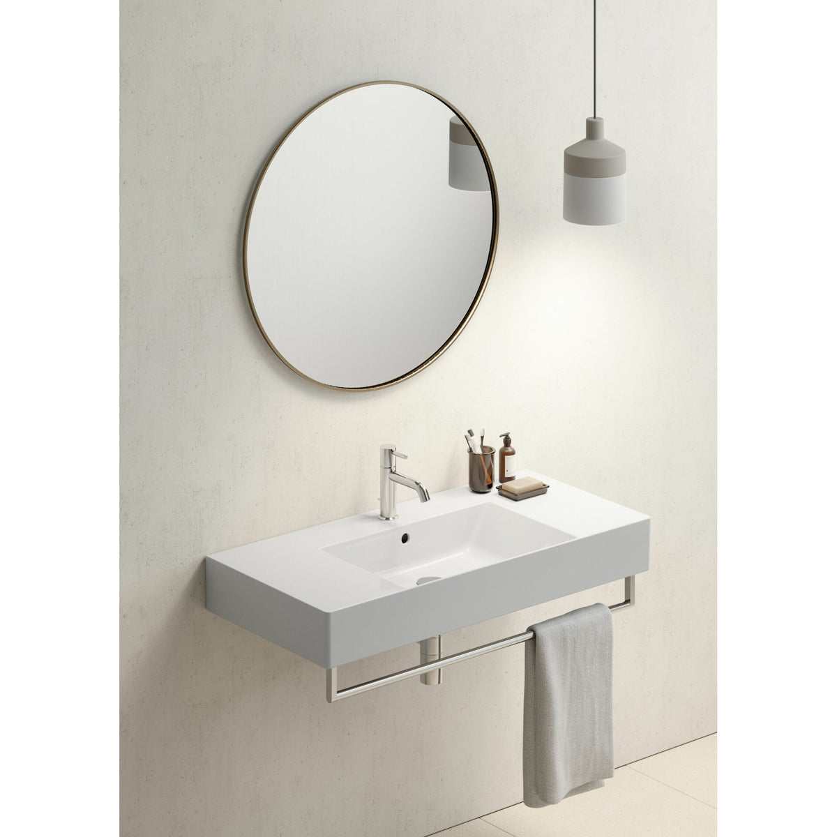 UMYWALKA PODWIESZANA/NABLATOWA KUBE X WHITE GLOSSY OD GSI 9451111