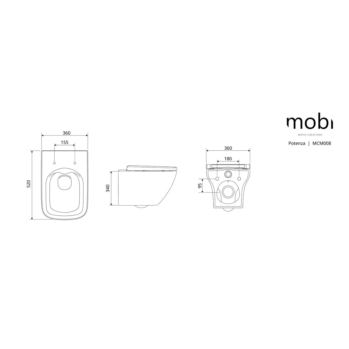MISKA WC WISZĄCA POTENZA WHITE OD MOBI MCM008