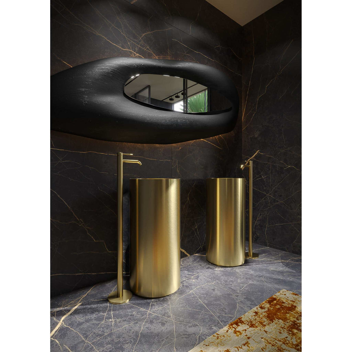 UMYWALKA WOLNOSTOJĄCA STEEL GOLD BRUSHED OD MOBI ST.38.83.GB