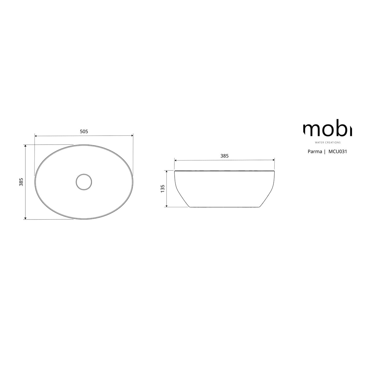 UMYWALKA NABLATOWA PARMA WHITE OD MOBI MCU031