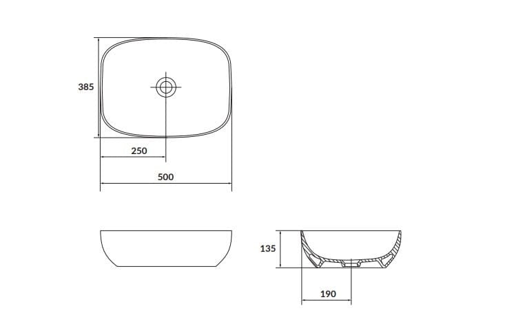 UMYWALKA  RETTANGOLO WHITE OD MOBI MCU032