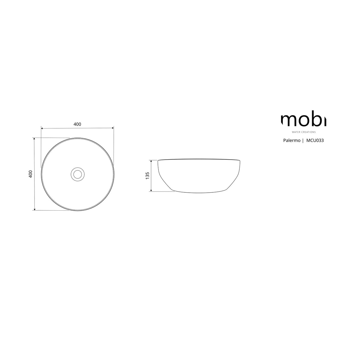 UMYWALKA NABLATOWA PALERMO WHITE OD MOBI MCU033
