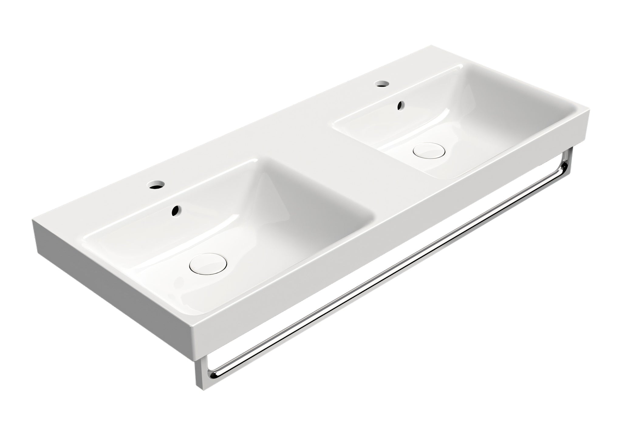 UMYWALKA PODWIESZANA/WPUSZCZANA/PODWÓJNA NUBES WHITE GLOSSY OD GSI 9625111