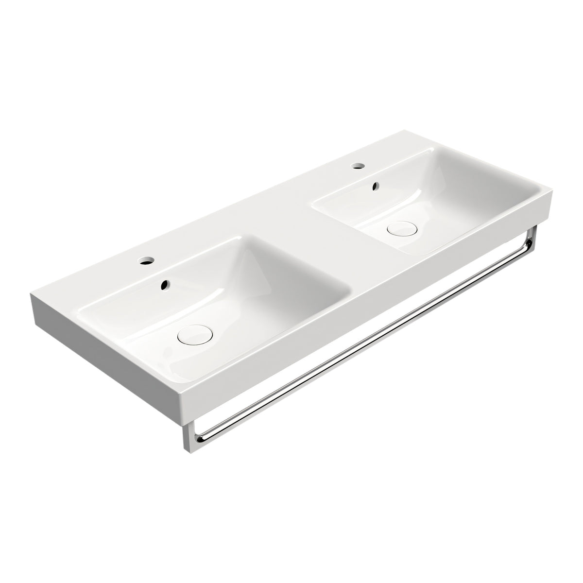 UMYWALKA PODWIESZANA/WPUSZCZANA/PODWÓJNA NUBES WHITE GLOSSY OD GSI 9625111