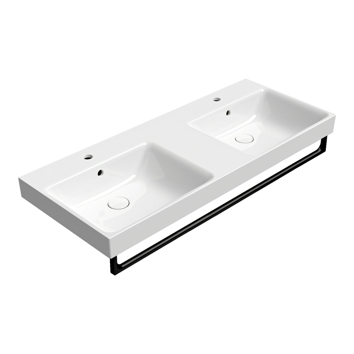 UMYWALKA PODWIESZANA/WPUSZCZANA/PODWÓJNA NUBES WHITE GLOSSY OD GSI 9625111