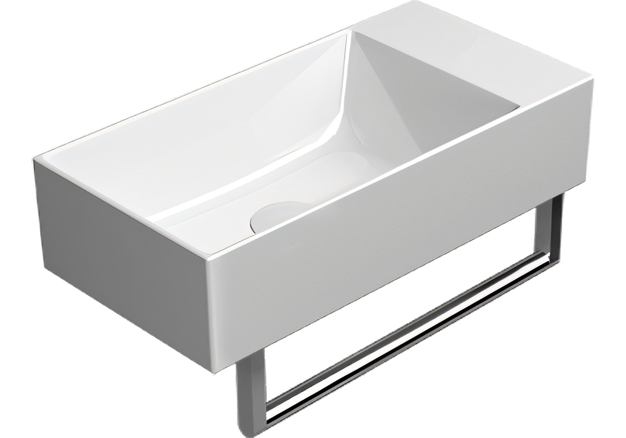 UMYWALKA PODWIESZANA/NABLATOWA KUBE X WHITE GLOSSY OD GSI 9486011