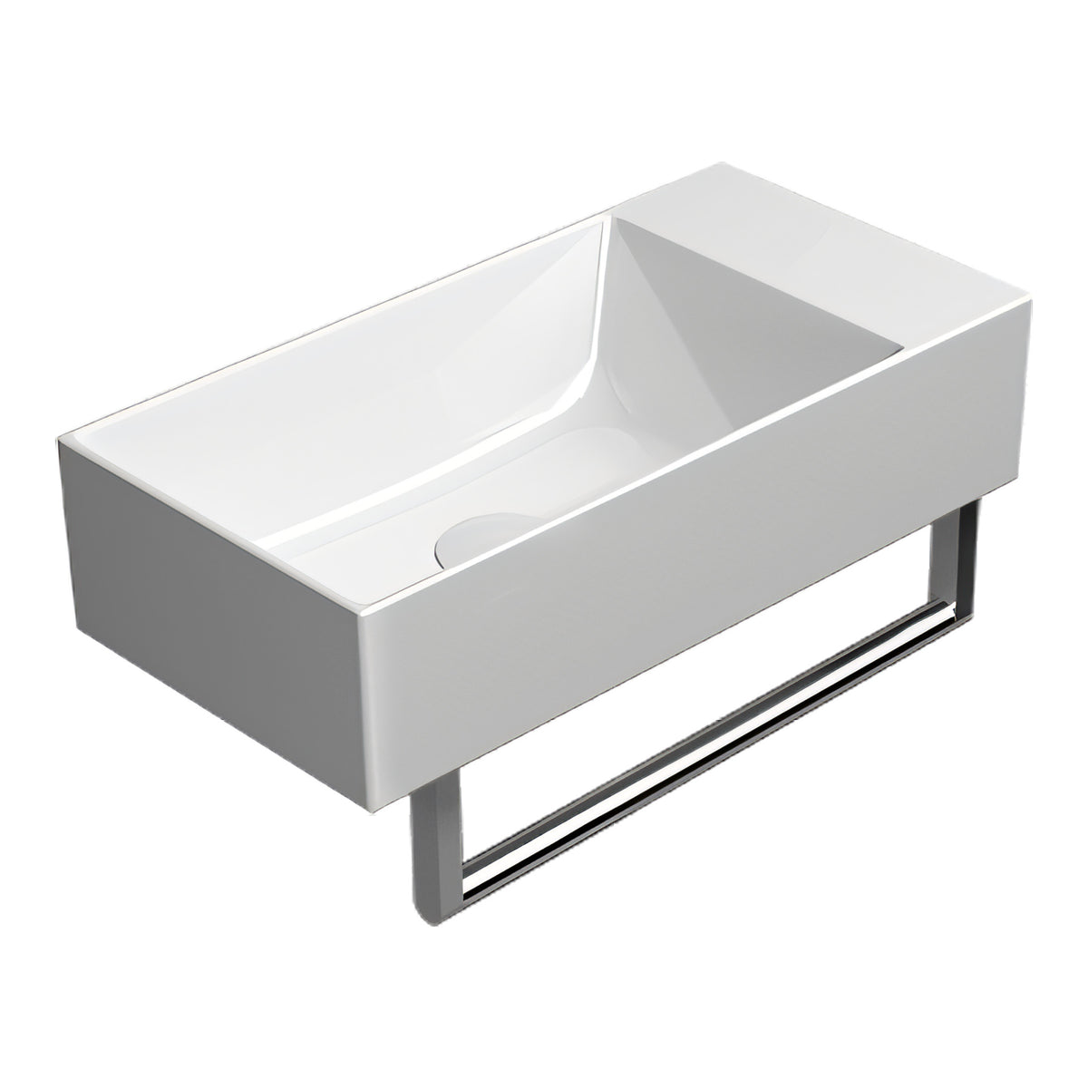 UMYWALKA PODWIESZANA/NABLATOWA KUBE X WHITE GLOSSY OD GSI 9486011