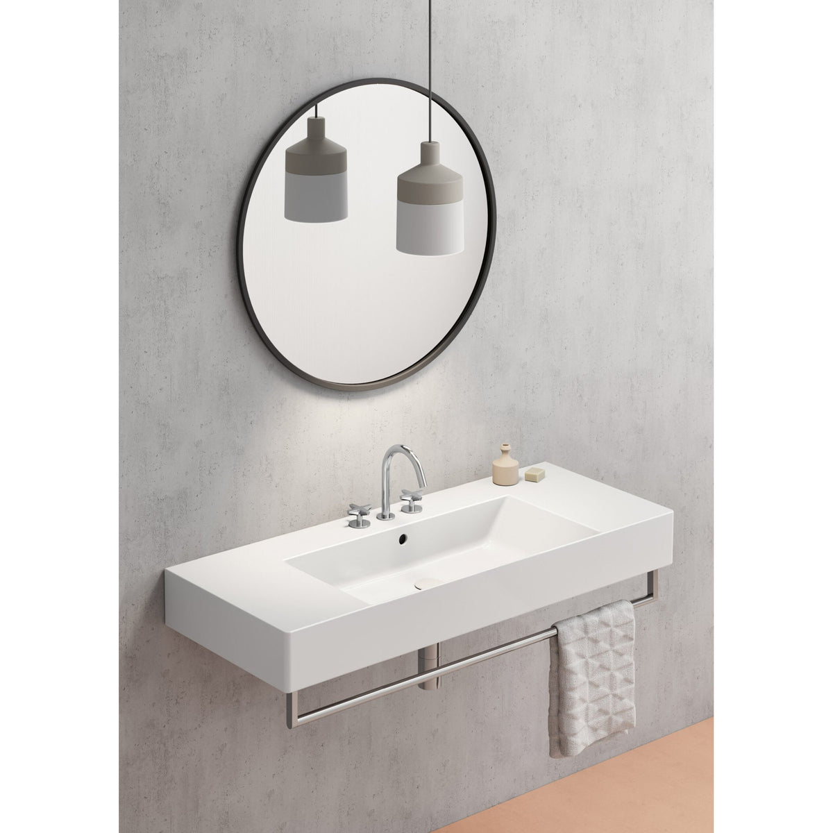 UMYWALKA PODWIESZANA/NABLATOWA KUBE X WHITE GLOSSY OD GSI 9452111