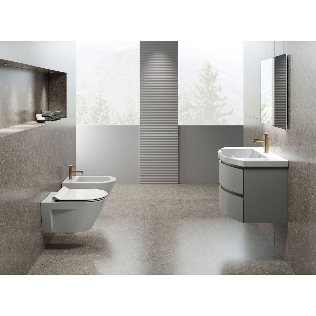UMYWALKA PODWIESZANA/WPUSZCZANA NORM WHITE GLOSSY OD GSI 8644111