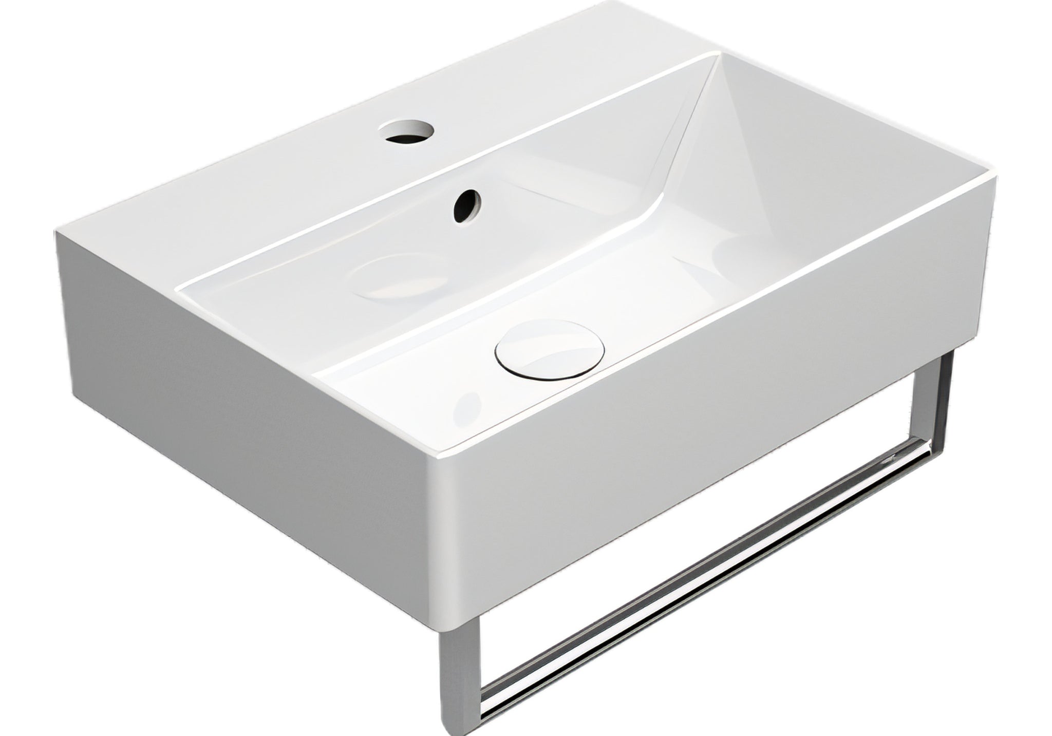 UMYWALKA PODWIESZANA/NABLATOWA KUBE X WHITE GLOSSY OD GSI 9447111