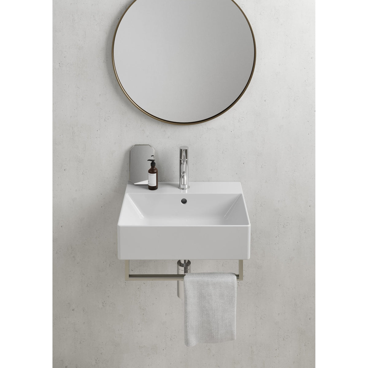 UMYWALKA PODWIESZANA/NABLATOWA KUBE X WHITE GLOSSY OD GSI 9447111
