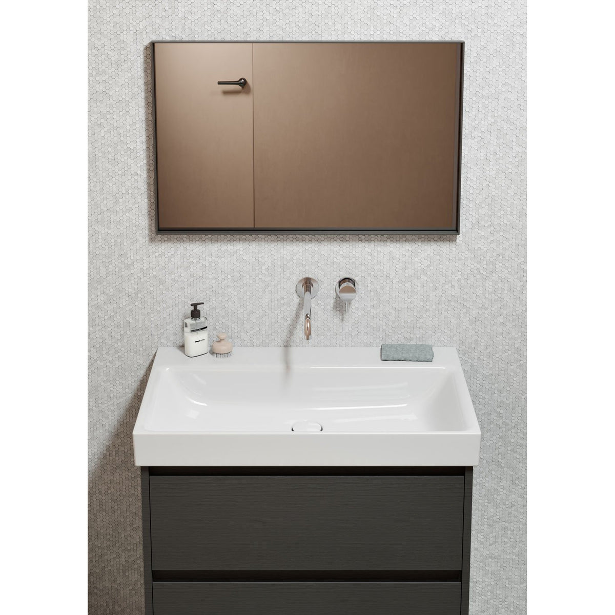 UMYWALKA PODWIESZANA/WPUSZCZANA NUBES WHITE GLOSSY OD GSI 9622111