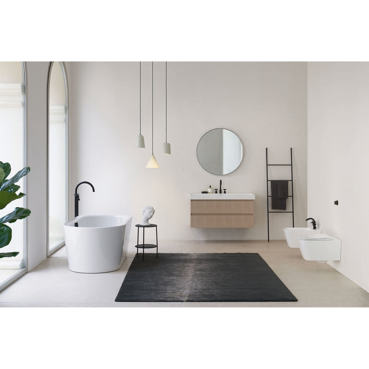 UMYWALKA PODWIESZANA/WPUSZCZANA NUBES WHITE GLOSSY OD GSI 9624111