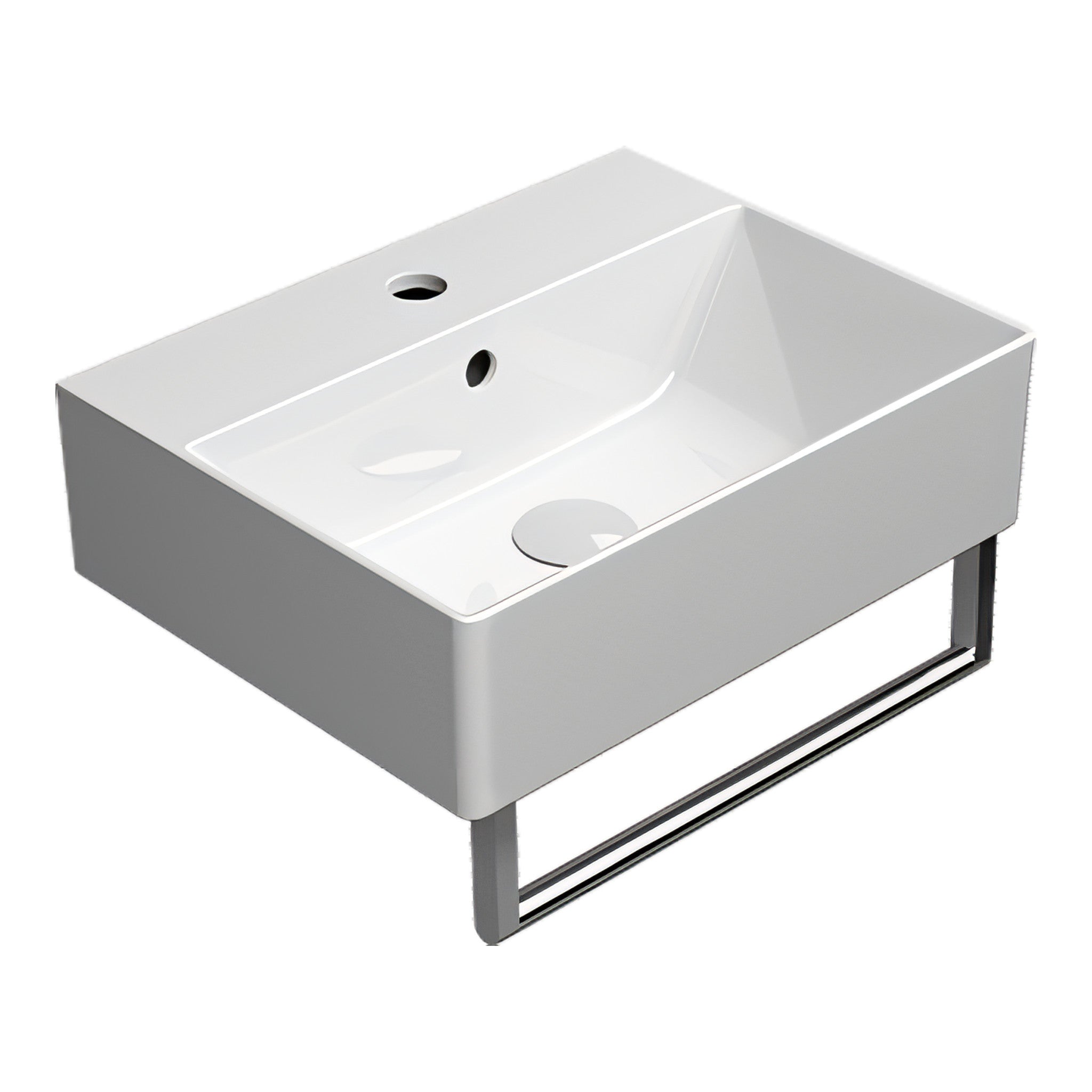 UMYWALKA PODWIESZANA/NABLATOWA KUBE X WHITE GLOSSY OD GSI 9485111