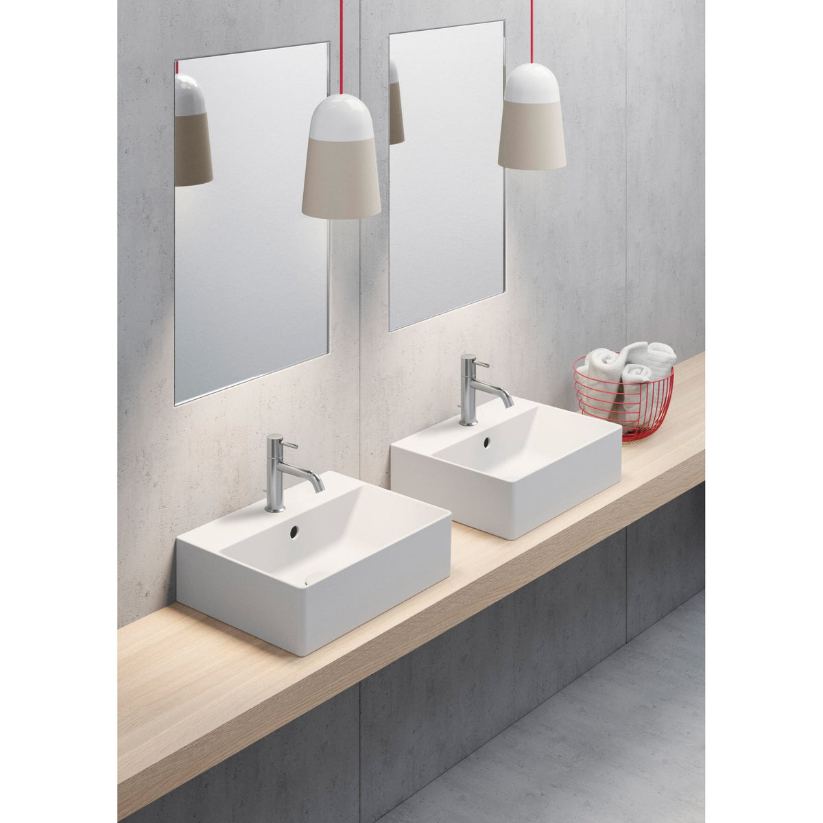 UMYWALKA PODWIESZANA/NABLATOWA KUBE X WHITE GLOSSY OD GSI 9485111