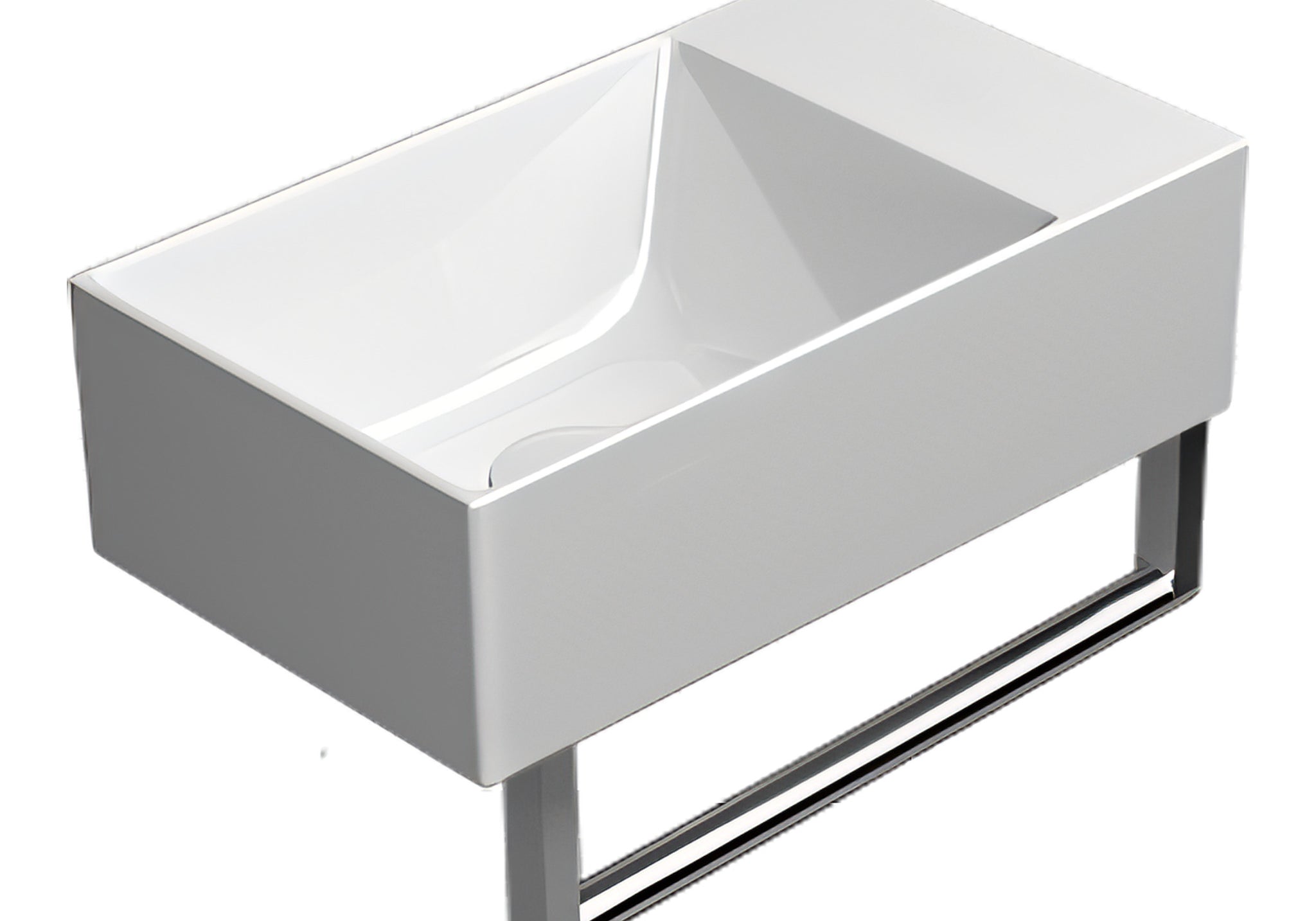 UMYWALKA PODWIESZANA/NABLATOWA KUBE X WHITE GLOSSY OD GSI 9484011