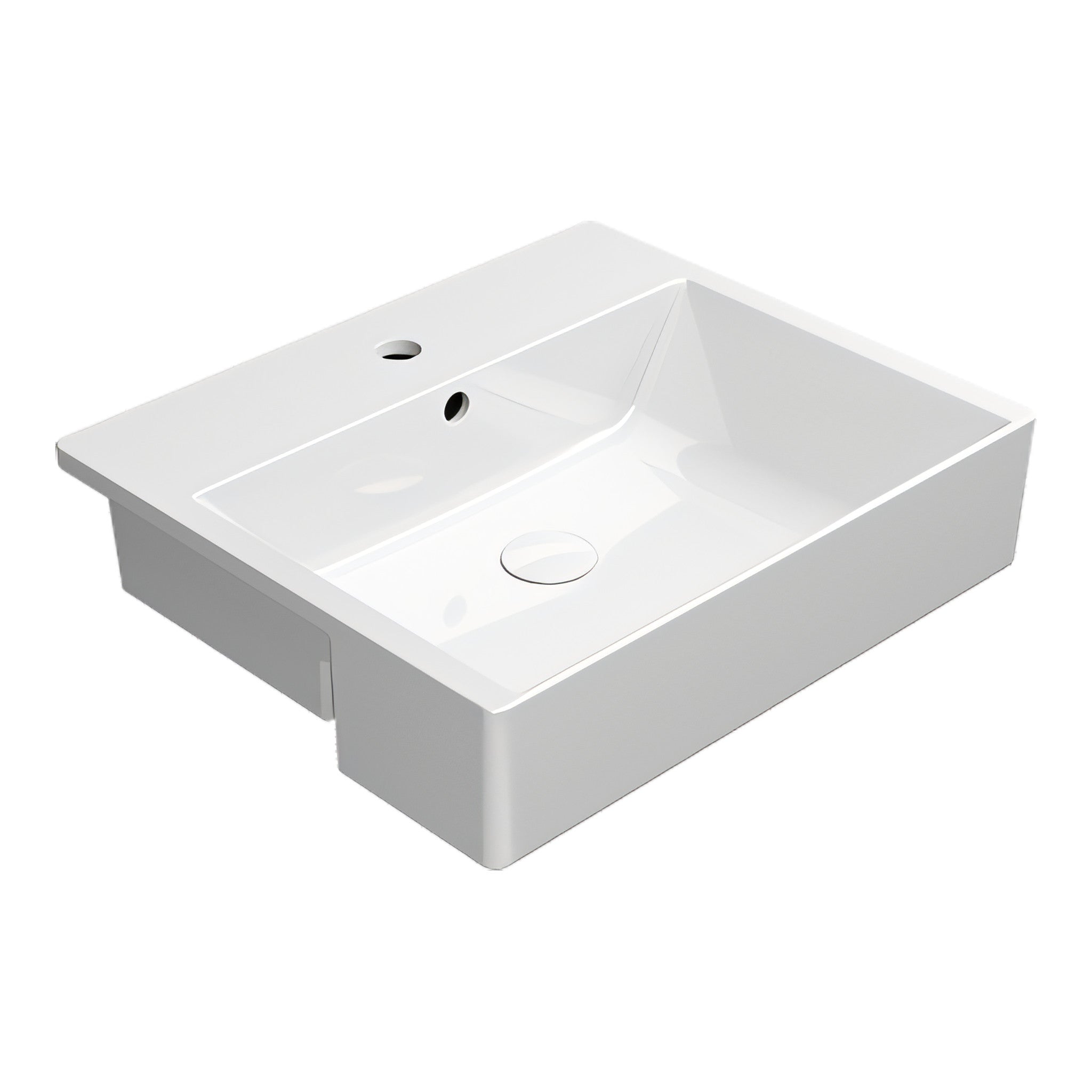 UMYWALKA PÓŁWPUSZCZANA KUBE X WHITE GLOSSY OD GSI 9434111