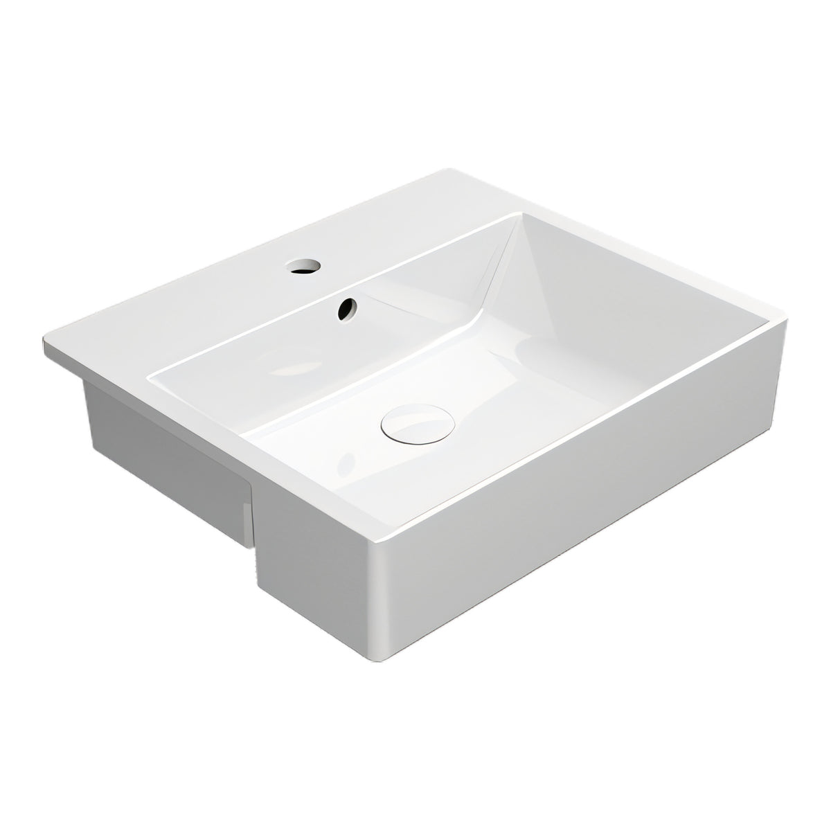 UMYWALKA PÓŁWPUSZCZANA KUBE X WHITE GLOSSY OD GSI 9434111