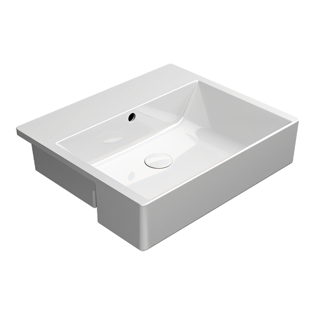 UMYWALKA PÓŁWPUSZCZANA KUBE X WHITE GLOSSY OD GSI 9434111
