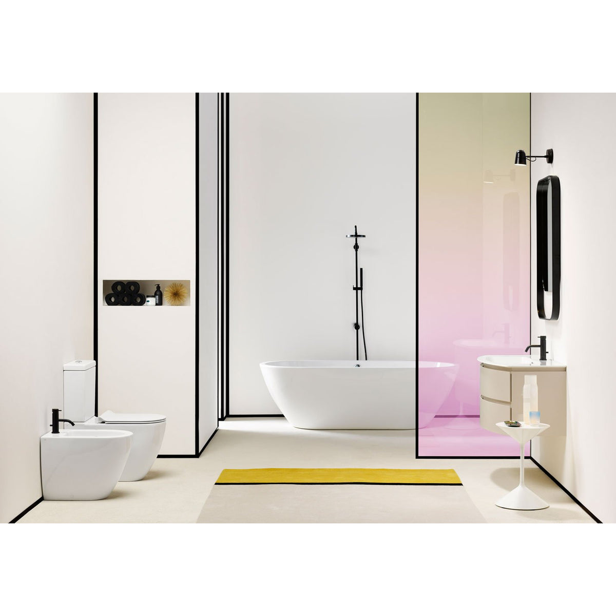 UMYWALKA PODWIESZANA/WPUSZCZANA PURA WHITE GLOSSY OD GSI 8825111