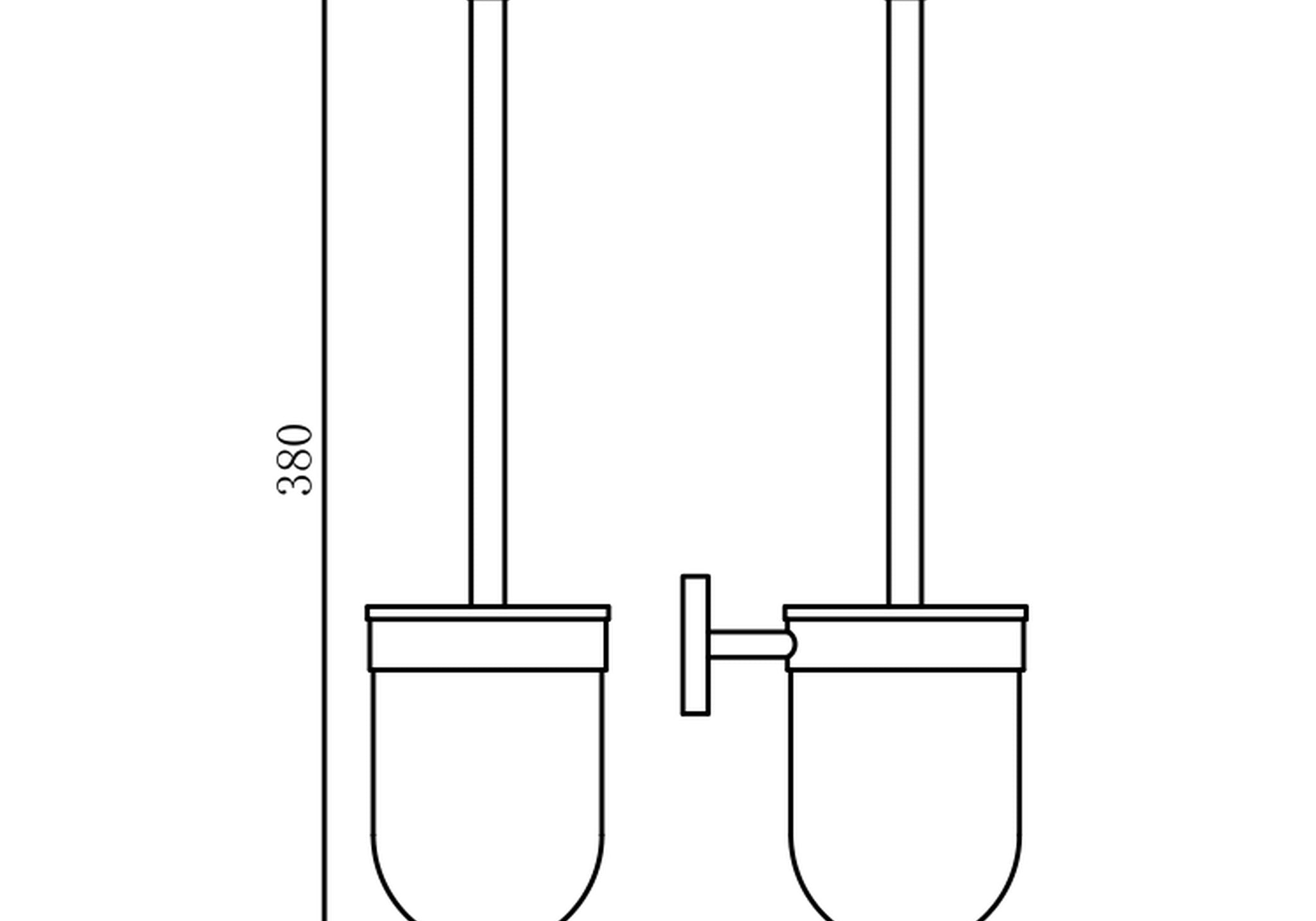 SZCZOTKA WISZĄCA NORTHERN NICKEL BRUSHED OD MOBI GA1401NI