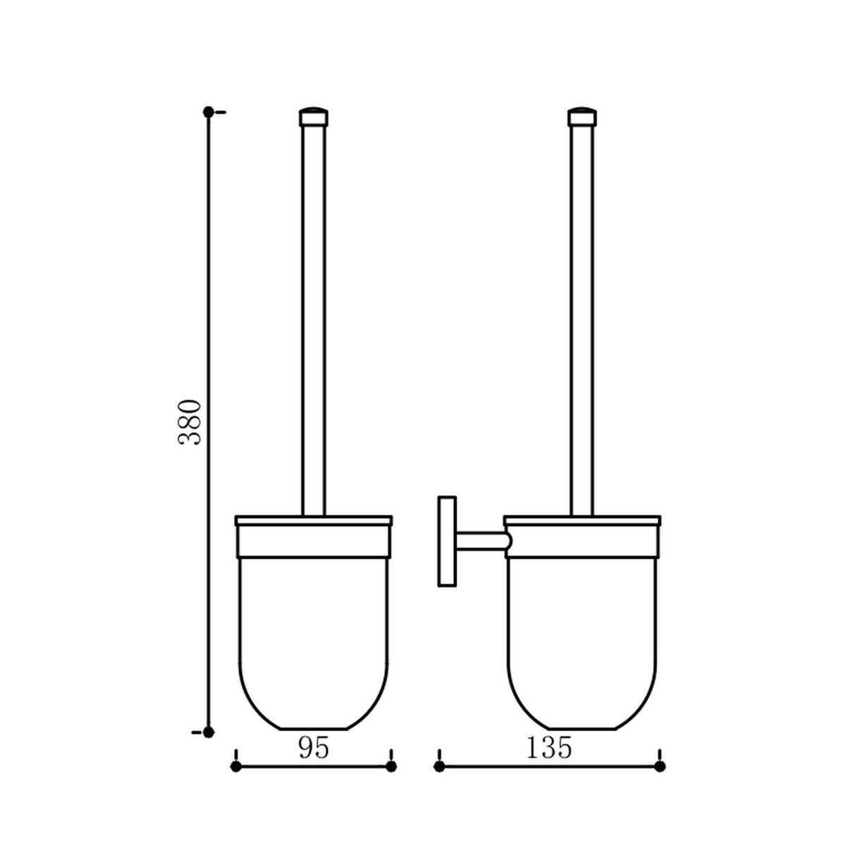 SZCZOTKA WISZĄCA NORTHERN NICKEL BRUSHED OD MOBI GA1401NI
