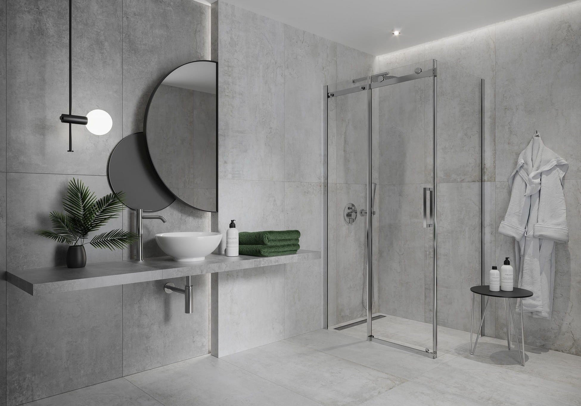 KABINA PRYSZNICOWA PRZESUWNA MY SPACE CHROME OD MOBI MF-MYSPC12090