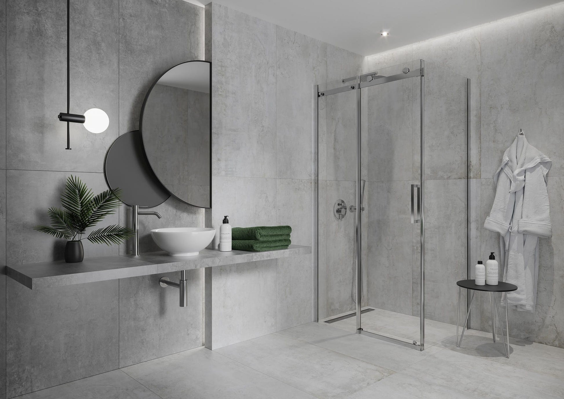 KABINA PRYSZNICOWA PRZESUWNA MY SPACE CHROME OD MOBI MF-MYSPC12090