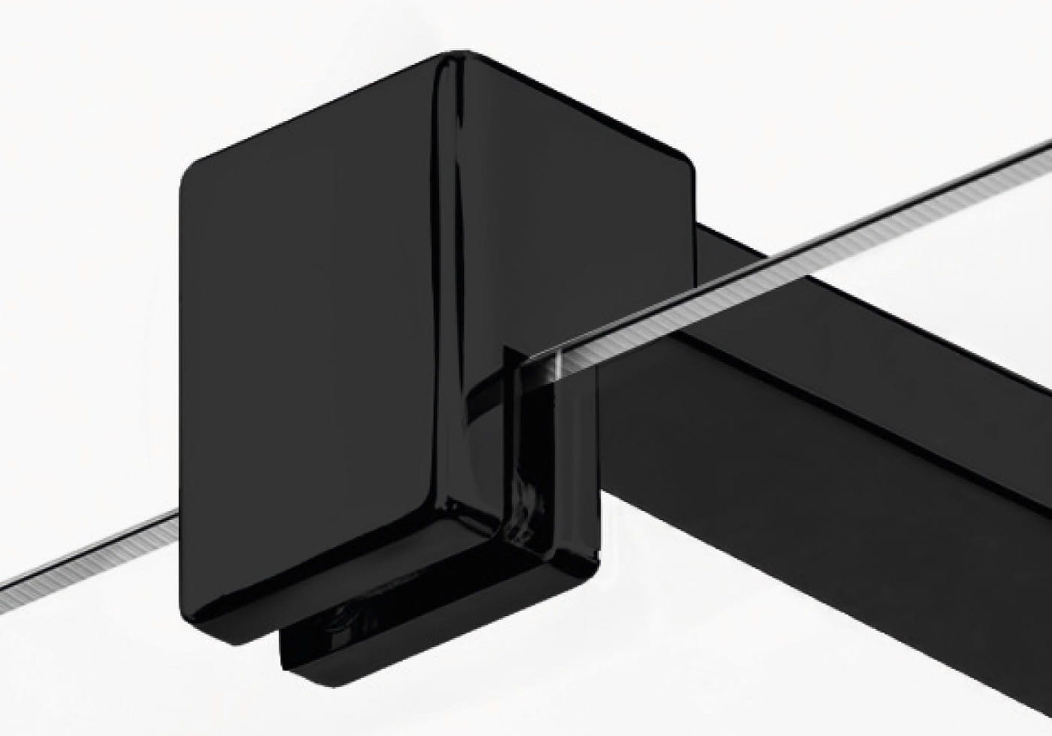 ŚCIANKA PRYSZNICOWA WALK-IN  BLACK OD MOBI WKIN90BK
