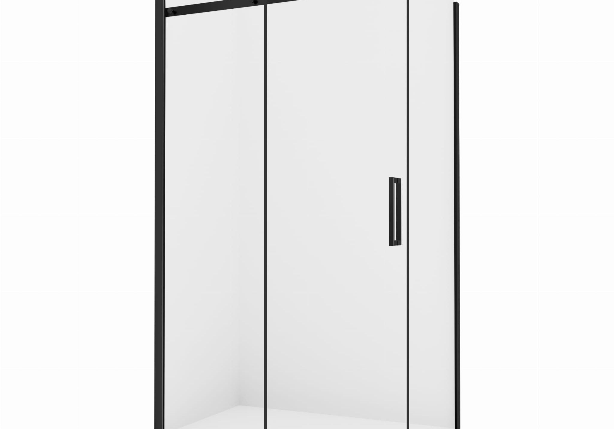 KABINA PRYSZNICOWA PRZESUWNA MY SPACE BLACK OD MOBI MF-MYSPC12080BK