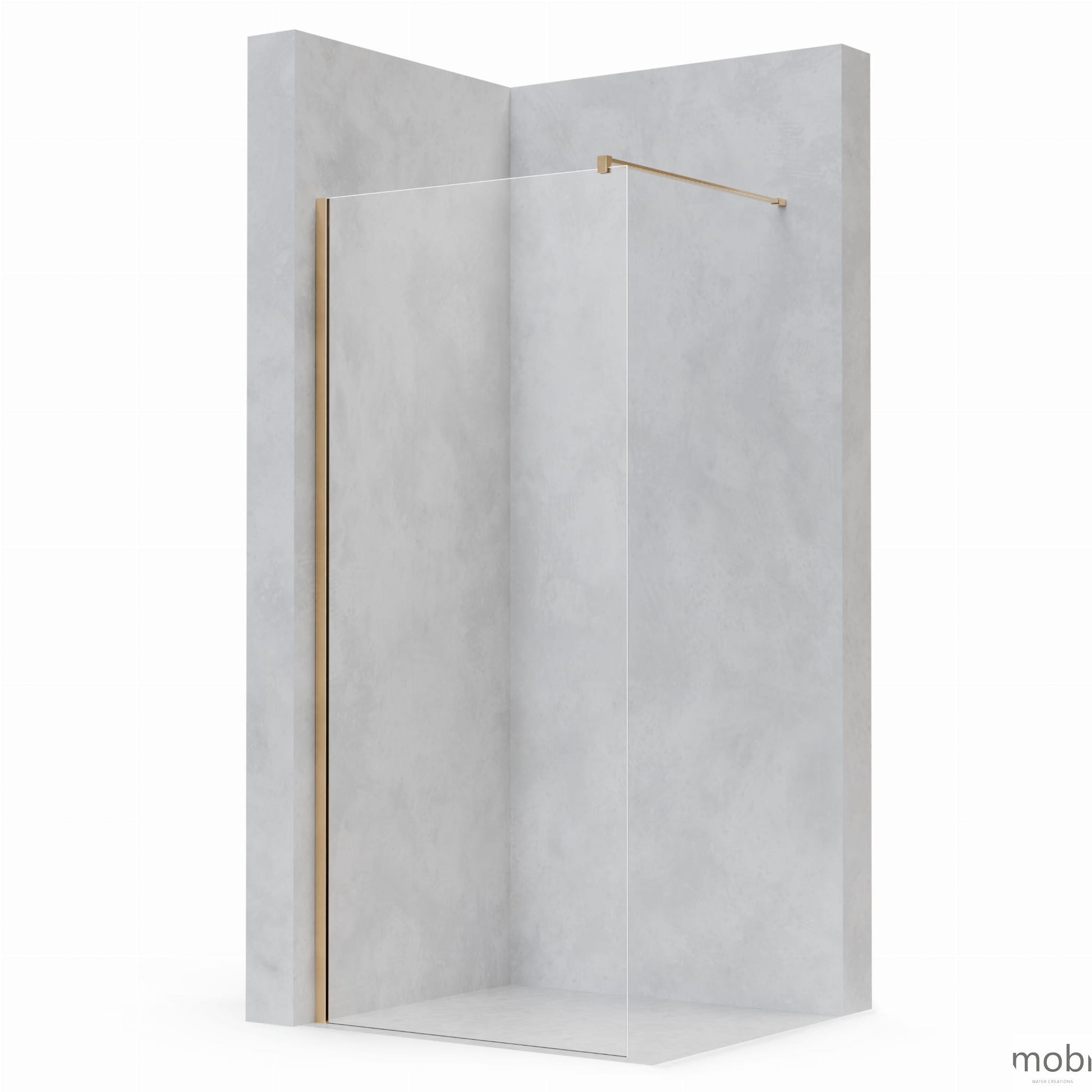 KABINA PRYSZNICOWA WALK-IN  GOLD BRUSHED OD MOBI WKIN120BG