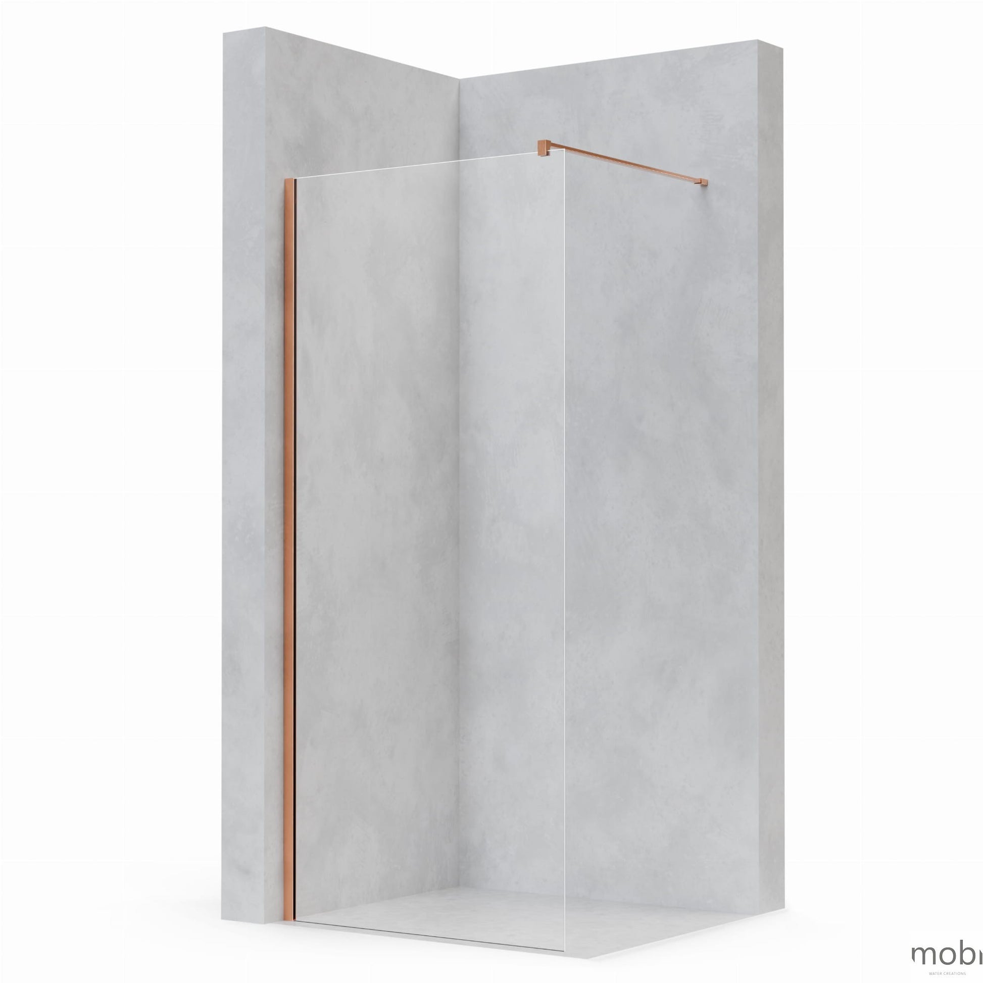 KABINA PRYSZNICOWA WALK-IN  COPPER BRUSHED OD MOBI WKIN90BC