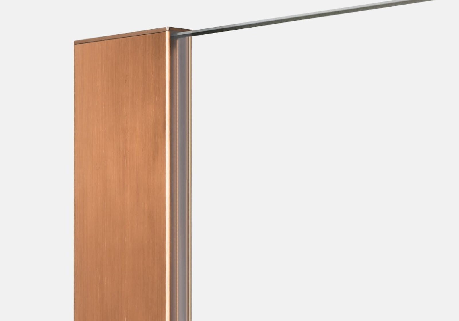 KABINA PRYSZNICOWA WALK-IN  COPPER BRUSHED OD MOBI WKIN110BC