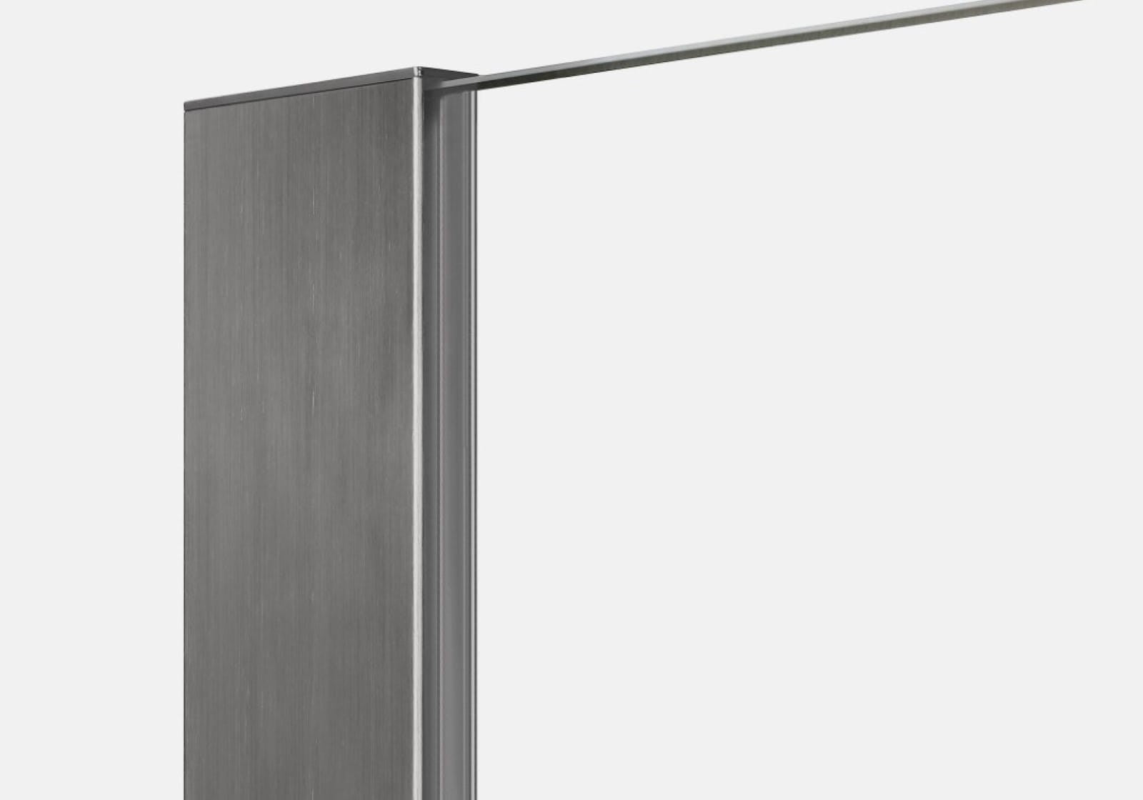 KABINA PRYSZNICOWA WALK-IN  GUNMETAL BRUSHED OD MOBI WKIN120BGR