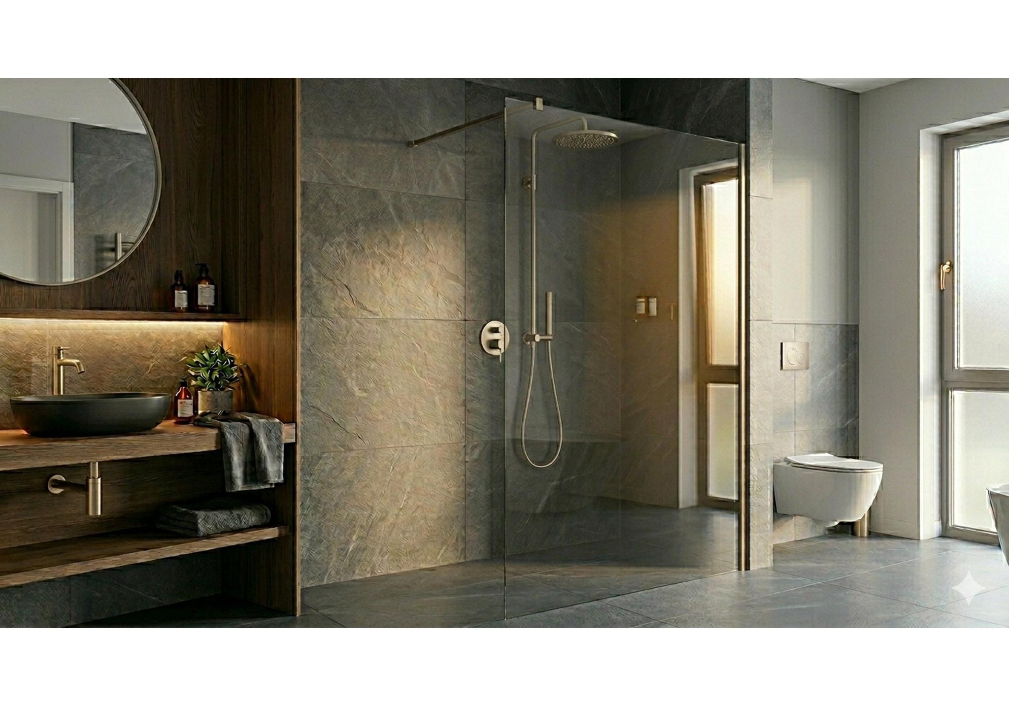 ŚCIANKA PRYSZNICOWA WALK-IN SPACE NICKEL BRUSHED OD MOBI SP10WKIN120NI