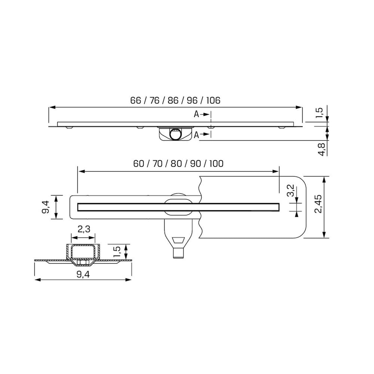 ODPŁYW LINIOWY NOBILEDRAIN OD MOBI NBL-0092