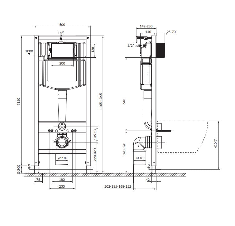 STELAŻ PODTYNKOWY  MOBITECH OD MOBI MT50MECH