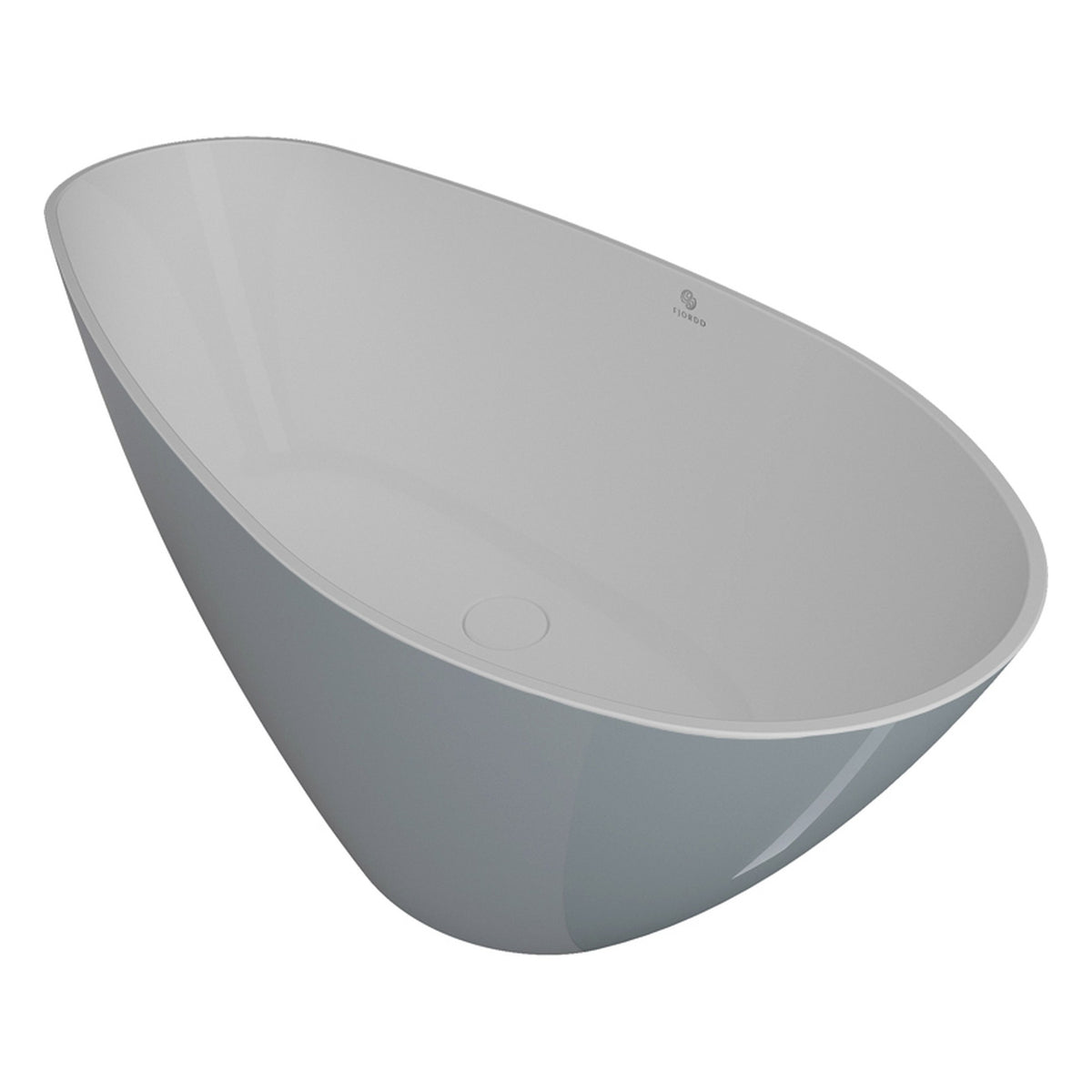 WANNA WOLNOSTOJĄCA SENJA SLUD-WHITE GLOSSY OD FJORDD BTFS00007C00G160F