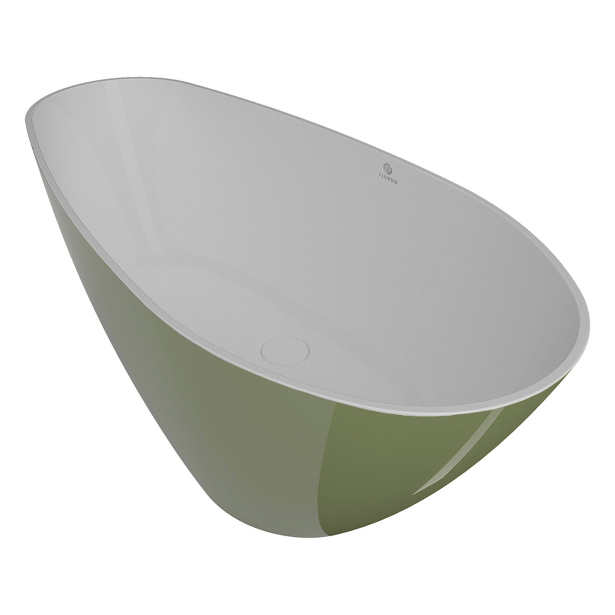 WANNA WOLNOSTOJĄCA SENJA OLIVIN-WHITE GLOSSY OD FJORDD BTFS00007C00G190F