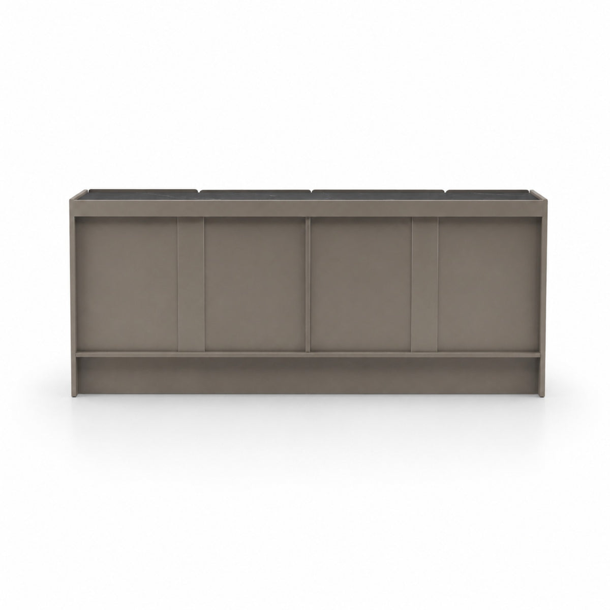 KOMODA SKOG DO SALONU LAKIEROWANA W KOLORZE BRĄZOWYM Z CERAMICZNYM BLATEM OD MAXLIVING