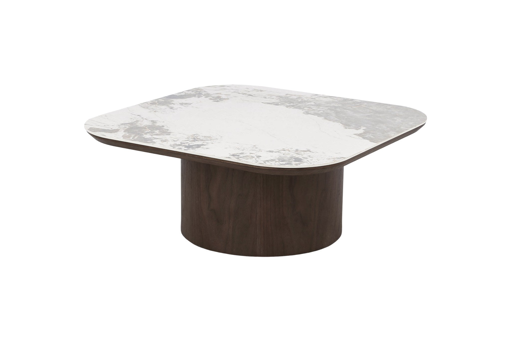 STOLIK KAWOWY FORNIROWANY SOREN LARGE Z CERAMIKĄ PATAGONIA OD MAXLIVING