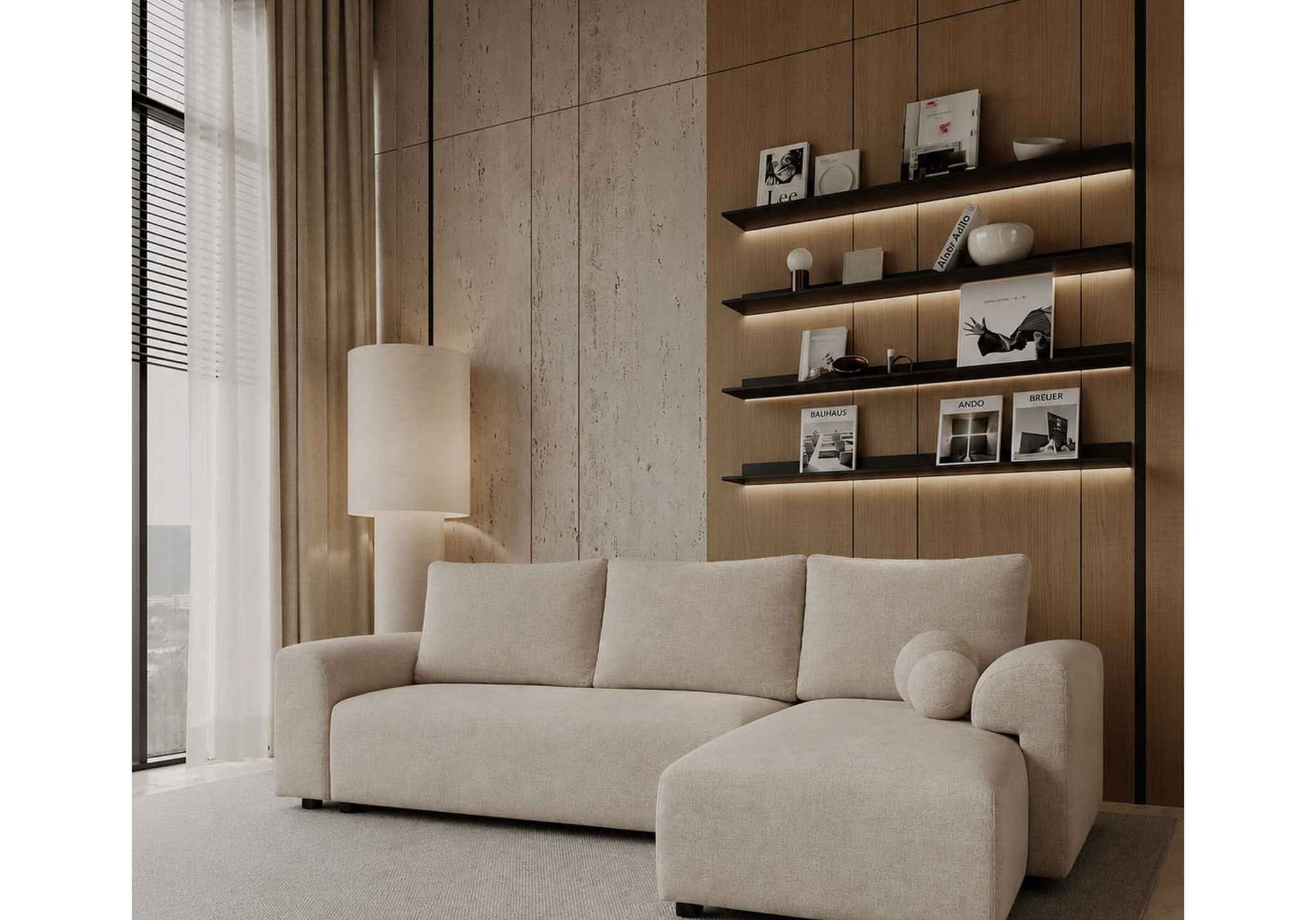 SOFA Z SZEZLONGIEM CREMONA OD MAXLIVING