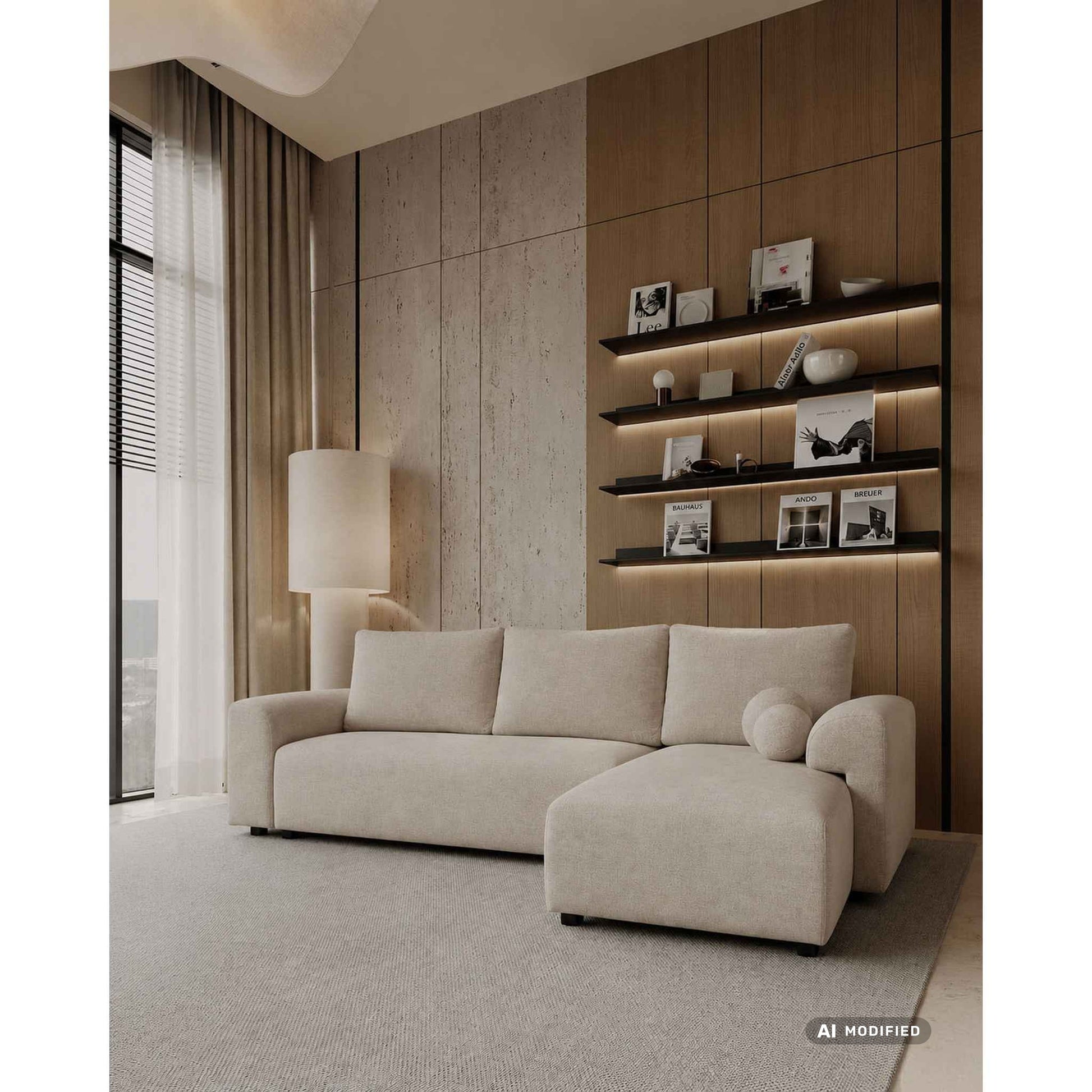SOFA Z SZEZLONGIEM CREMONA OD MAXLIVING