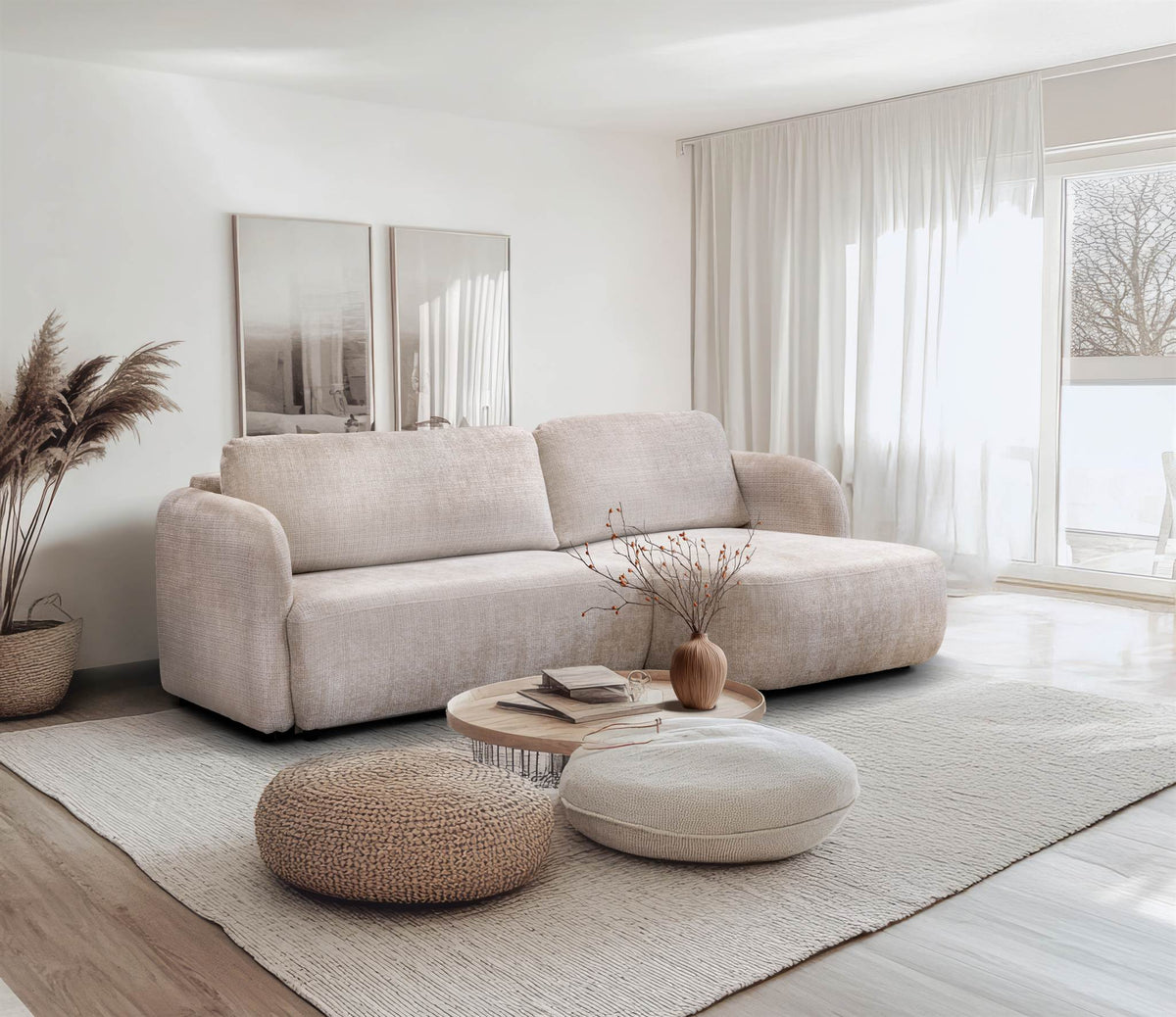 SOFA NAROŻNA Z FUNKCJĄ SPANIA NORELL OD MAXLIVING
