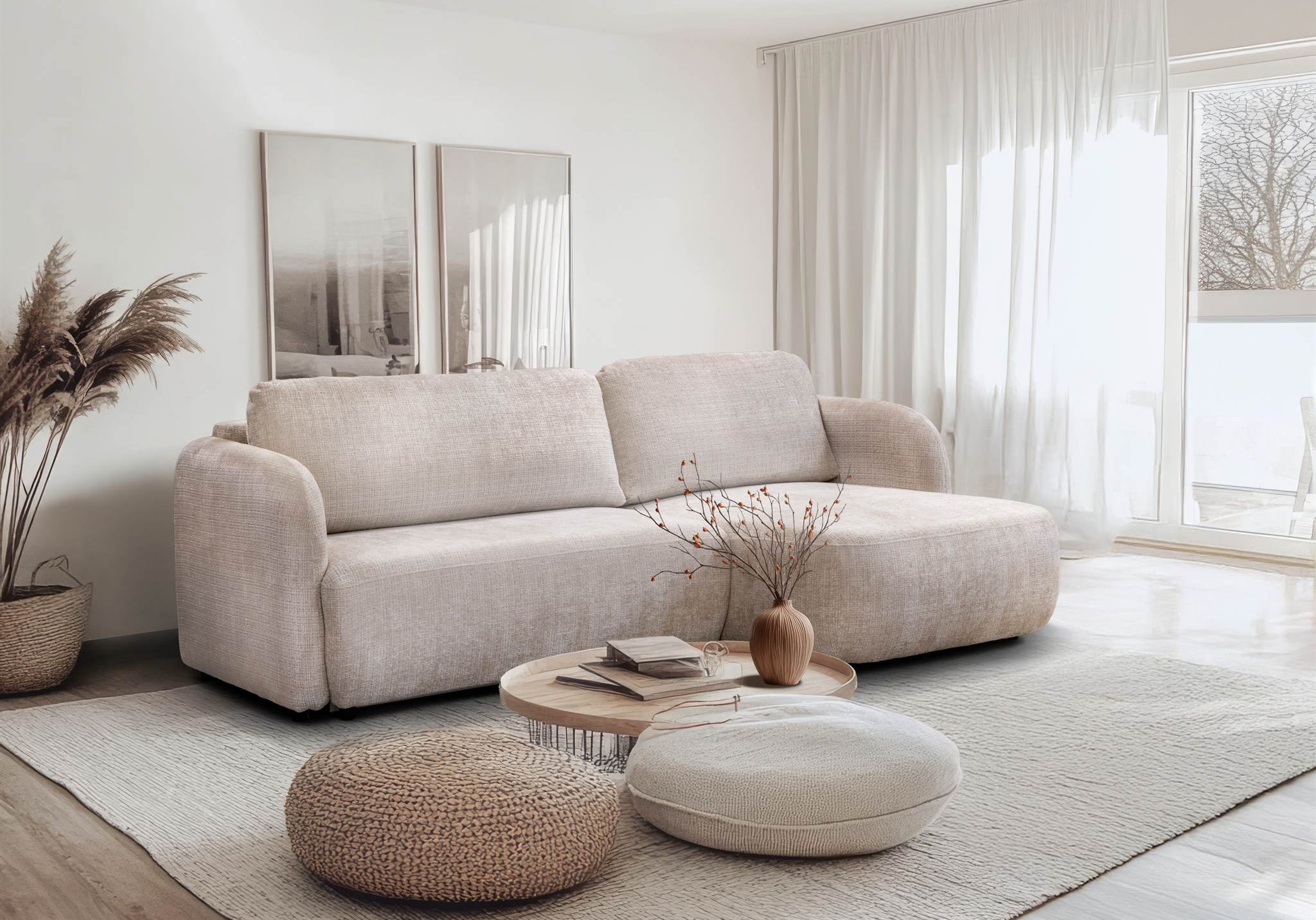 SOFA NAROŻNA Z FUNKCJĄ SPANIA NORELL OD MAXLIVING