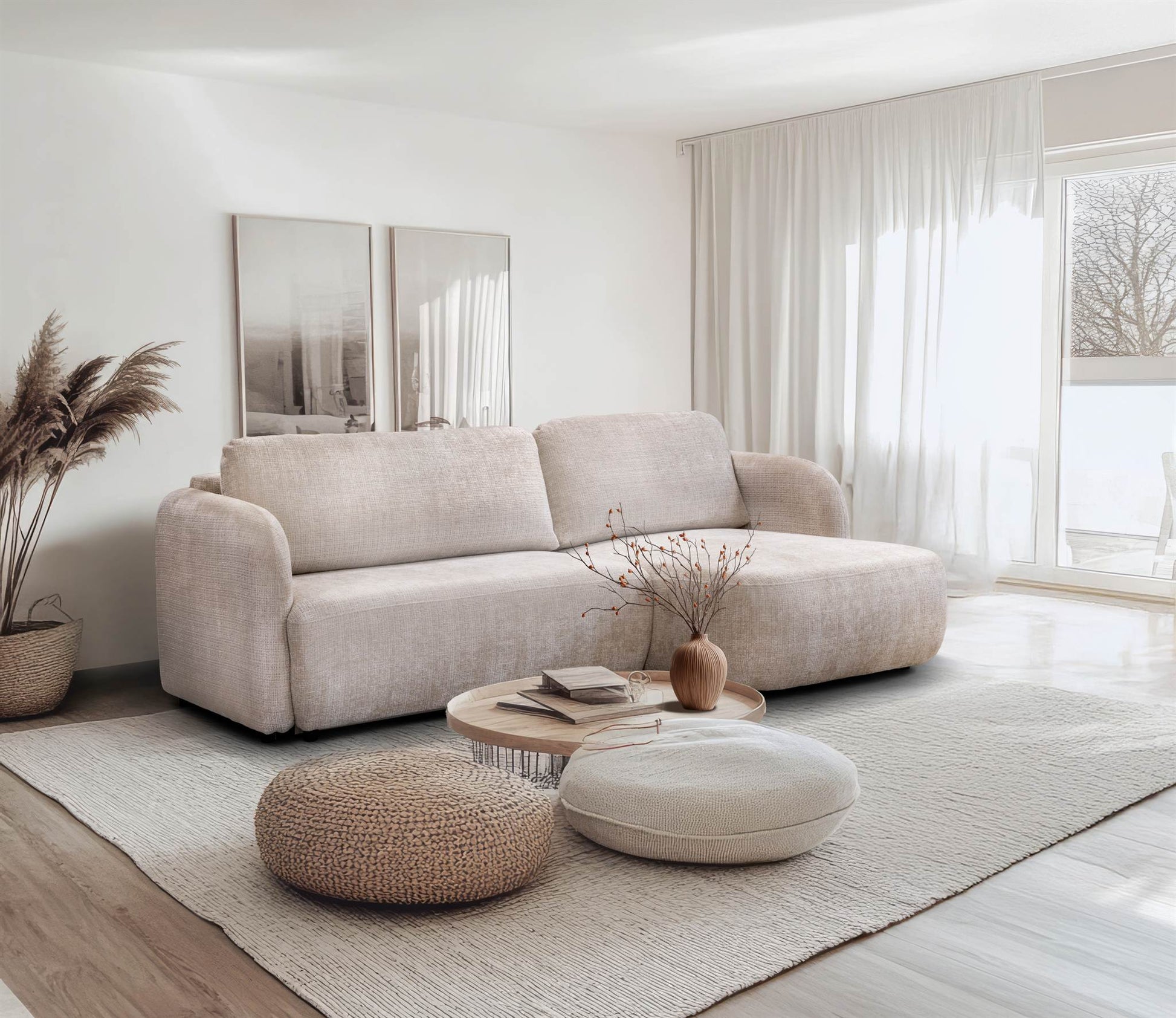 SOFA NAROŻNA Z FUNKCJĄ SPANIA NORELL OD MAXLIVING